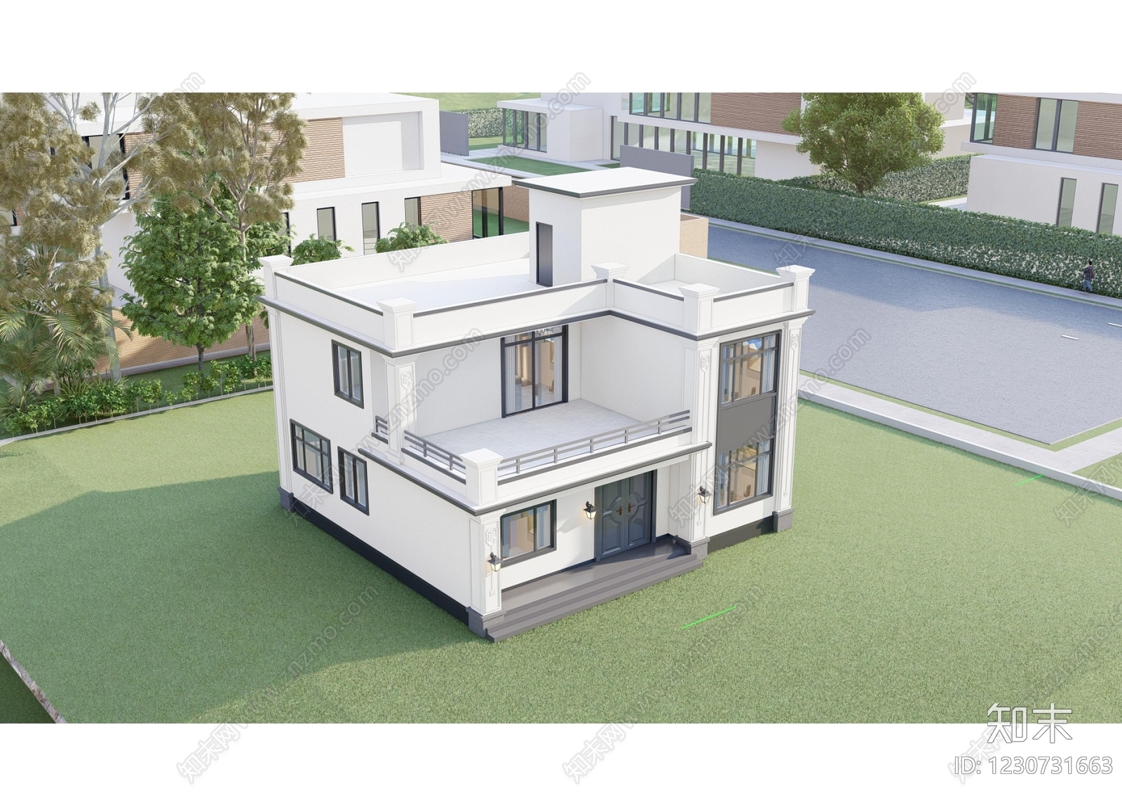 别墅建筑cad施工图下载【ID:1230731663】