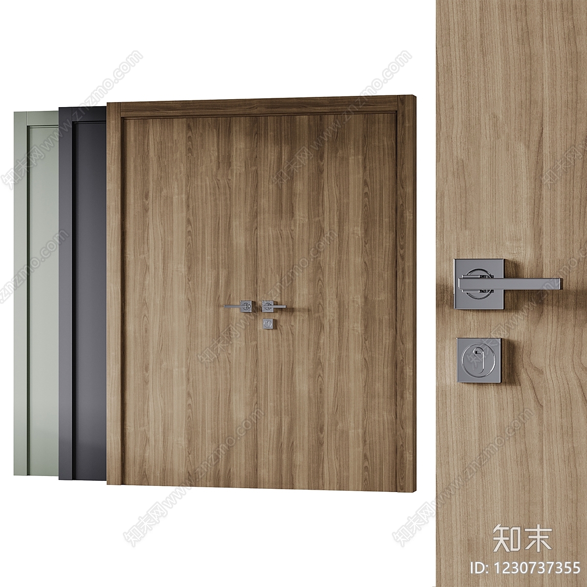 现代简约双开门3D模型下载【ID:1230737355】