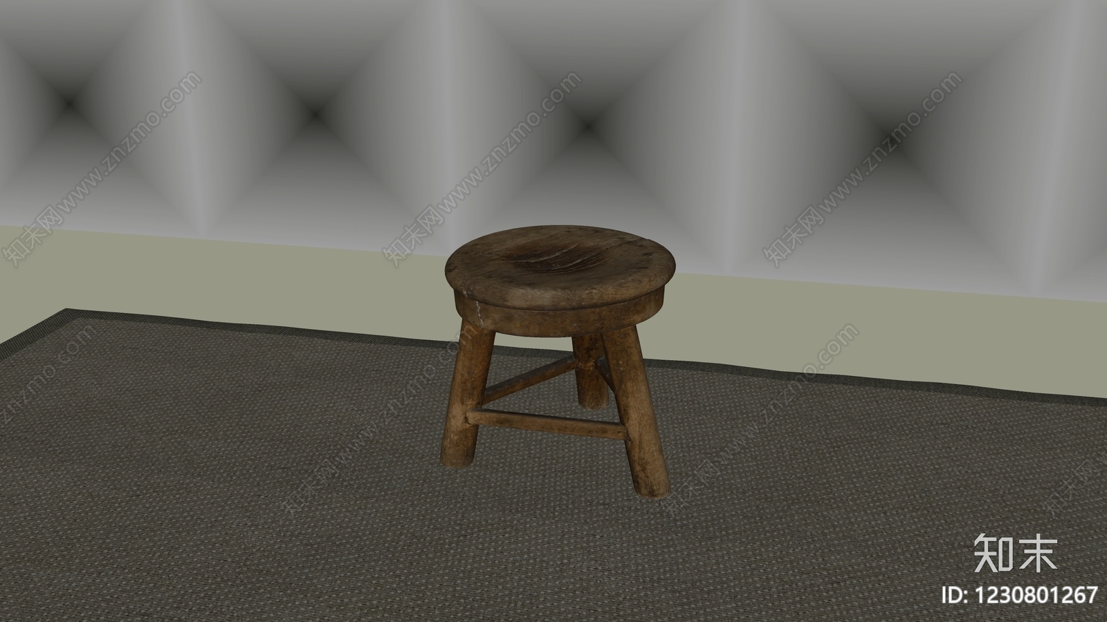 复古其他凳子SU模型下载【ID:1230801267】