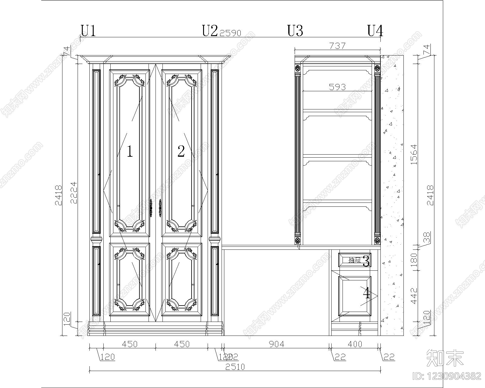 家具图库cad施工图下载【ID:1230904382】