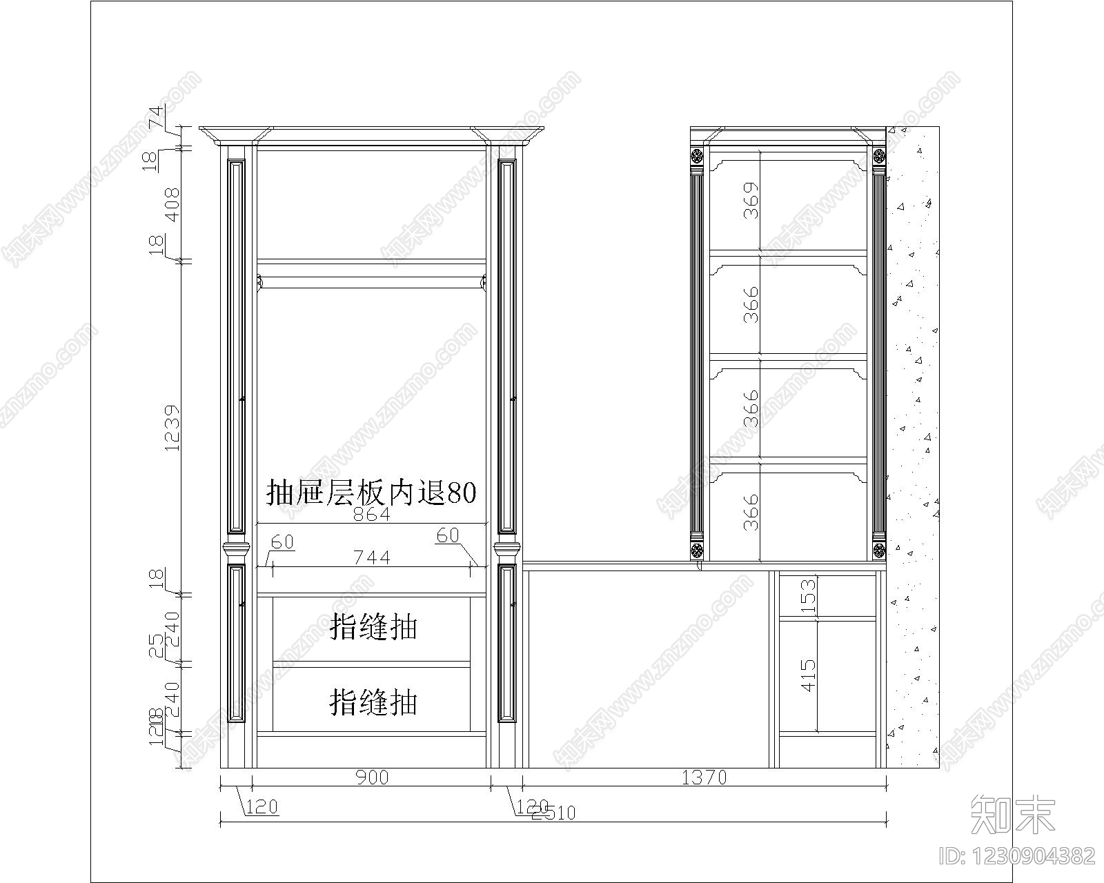 家具图库cad施工图下载【ID:1230904382】