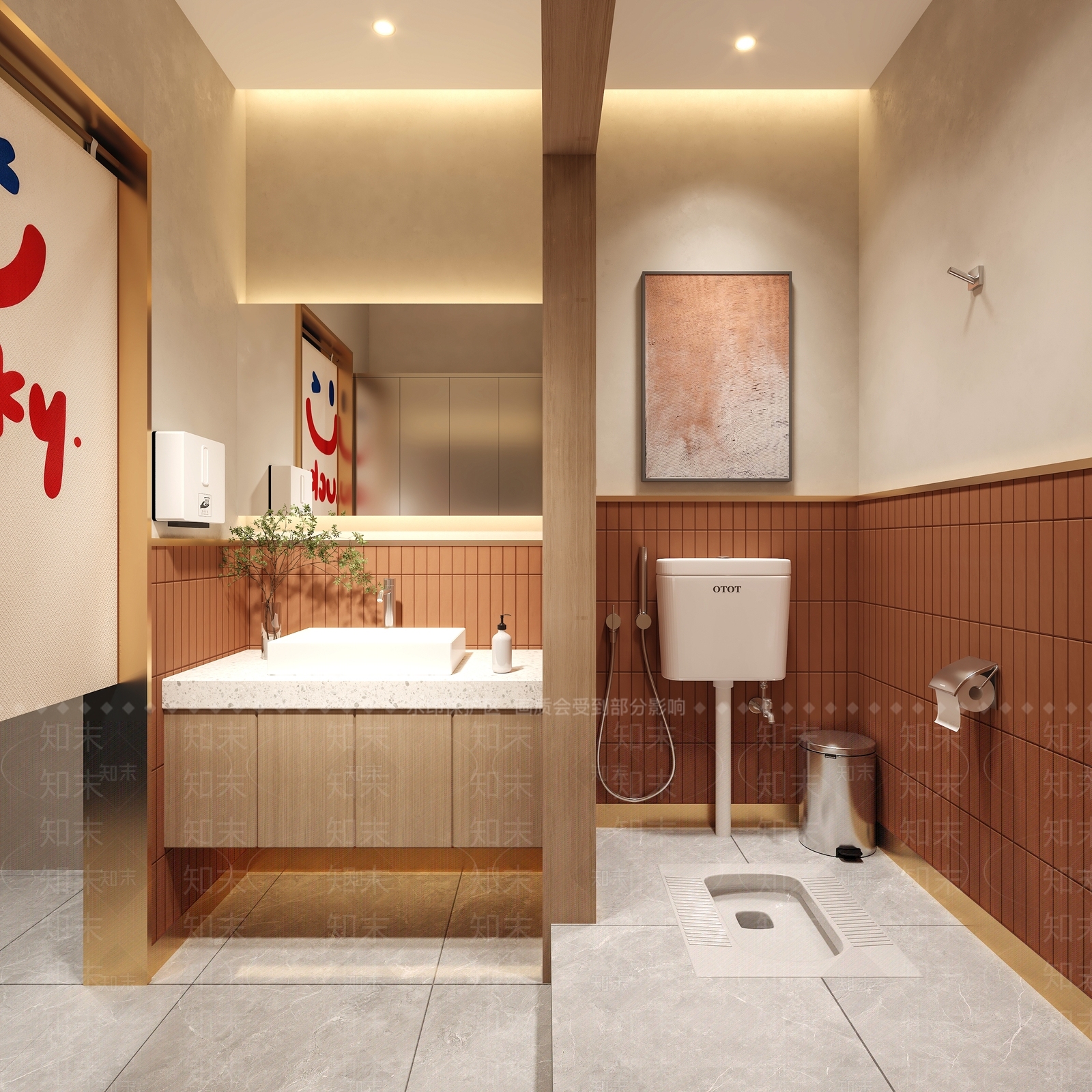 原木风公共卫生间3D模型下载【ID:1230922958】