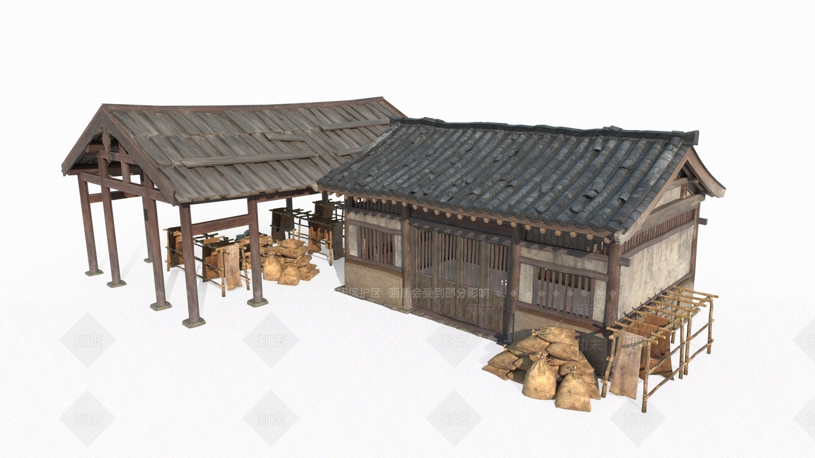 中式古建古建3D模型下载【ID:1230937180】