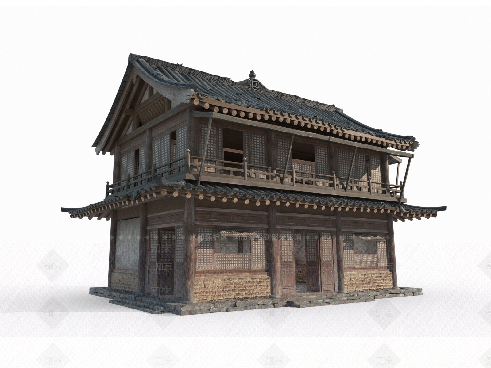 中式古建古建3D模型下载【ID:1230937246】