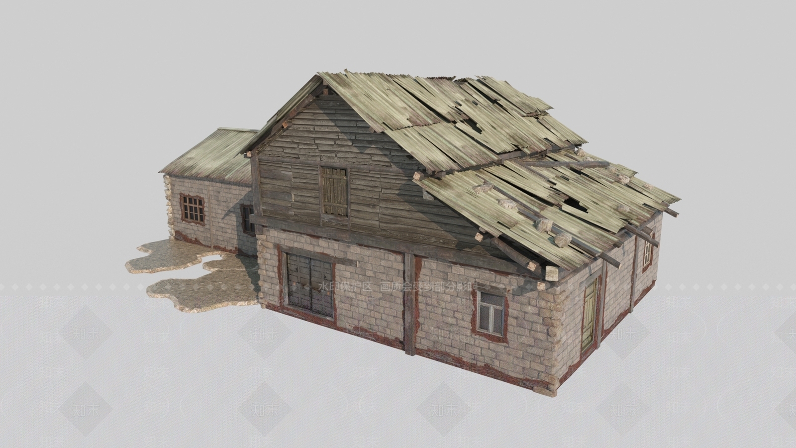 复古其他住宅外观3D模型下载【ID:1230937609】