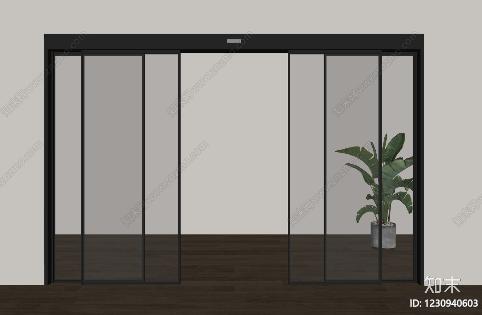 极简推拉门SU模型下载【ID:1230940603】