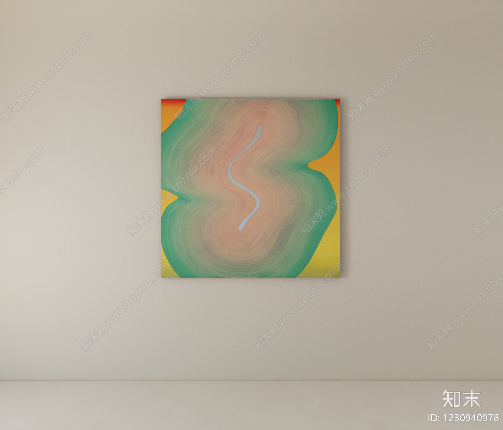 极简抽象画SU模型下载【ID:1230940978】
