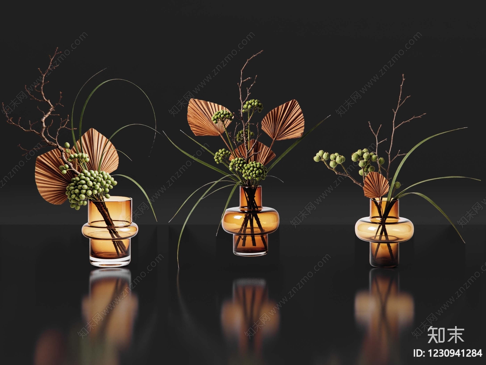 现代简约花艺SU模型下载【ID:1230941284】
