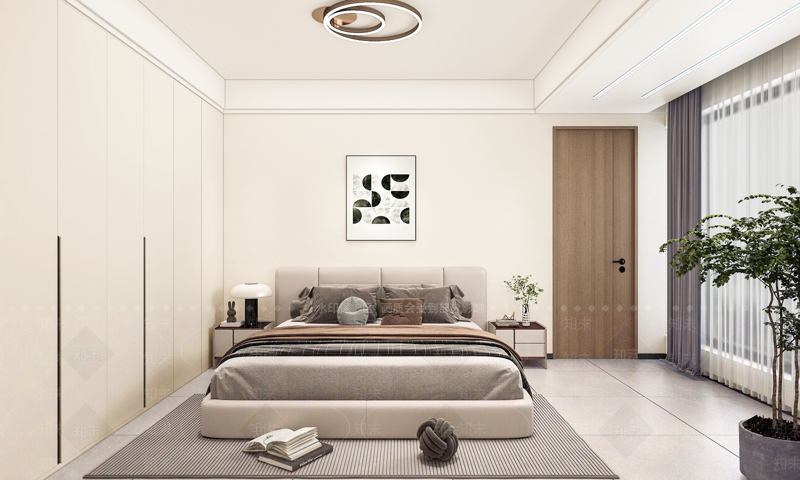 现代简约家居卧室3D模型下载【ID:1230941296】
