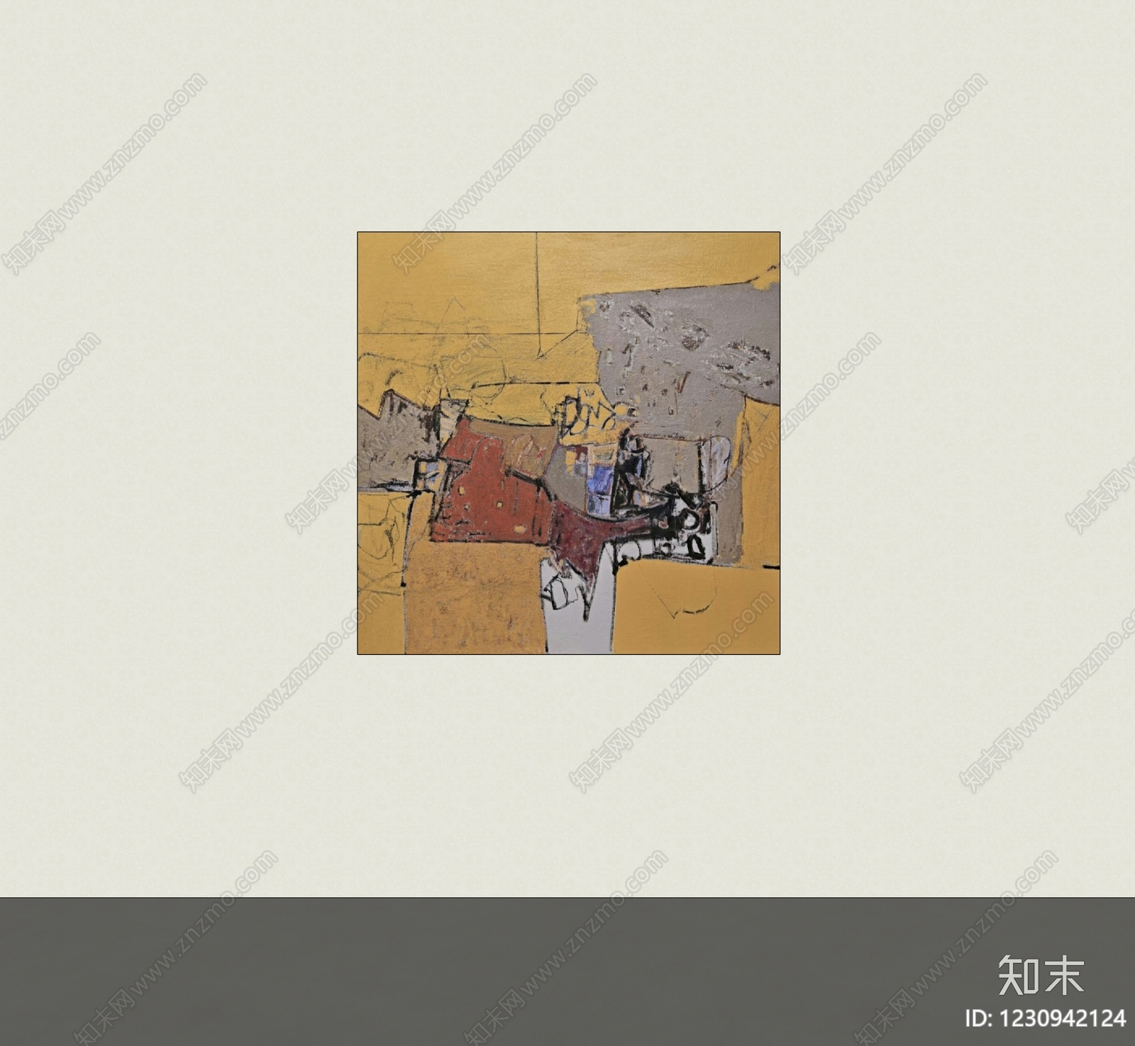 极简抽象画SU模型下载【ID:1230942124】