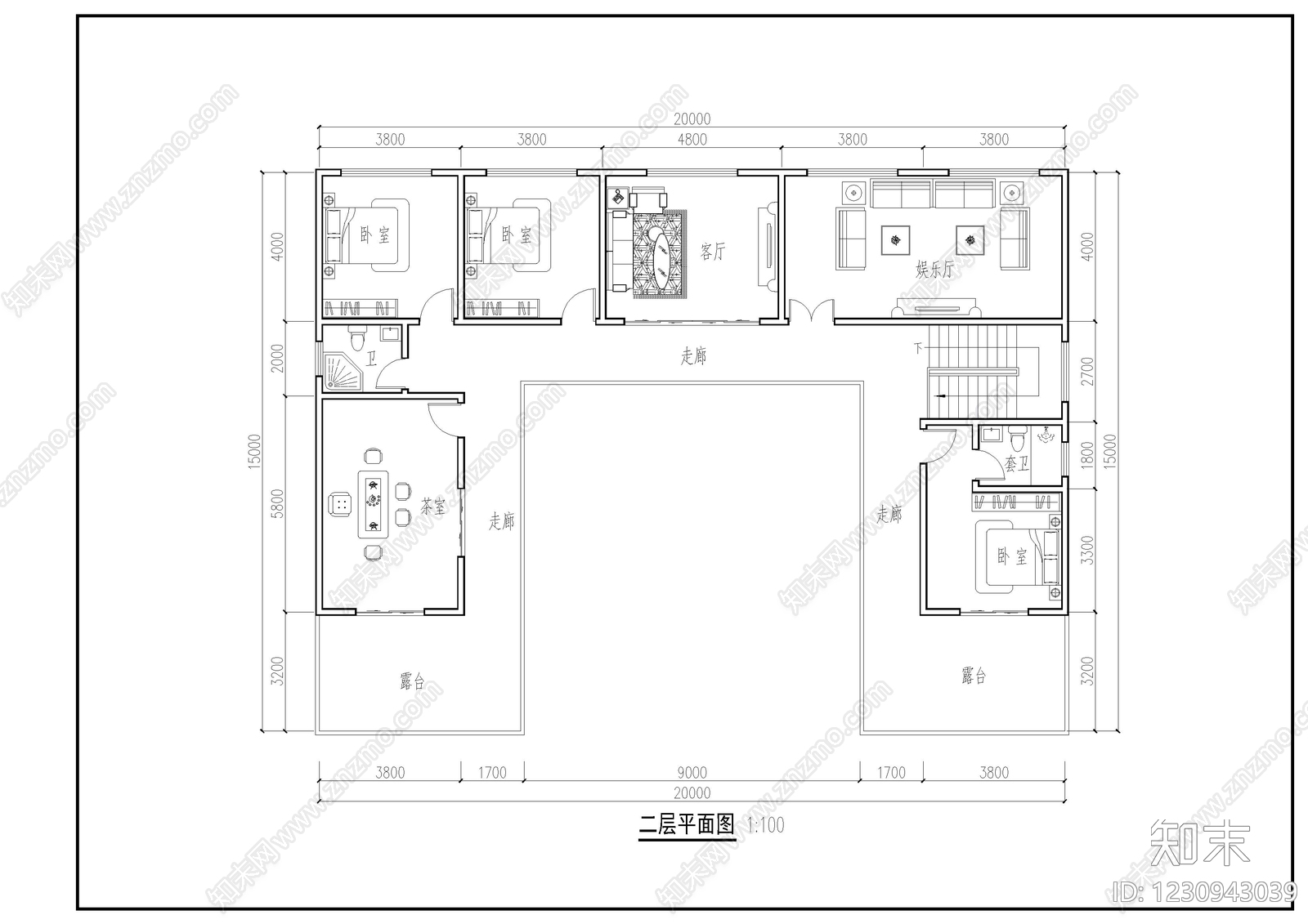 四合院cad施工图下载【ID:1230943039】
