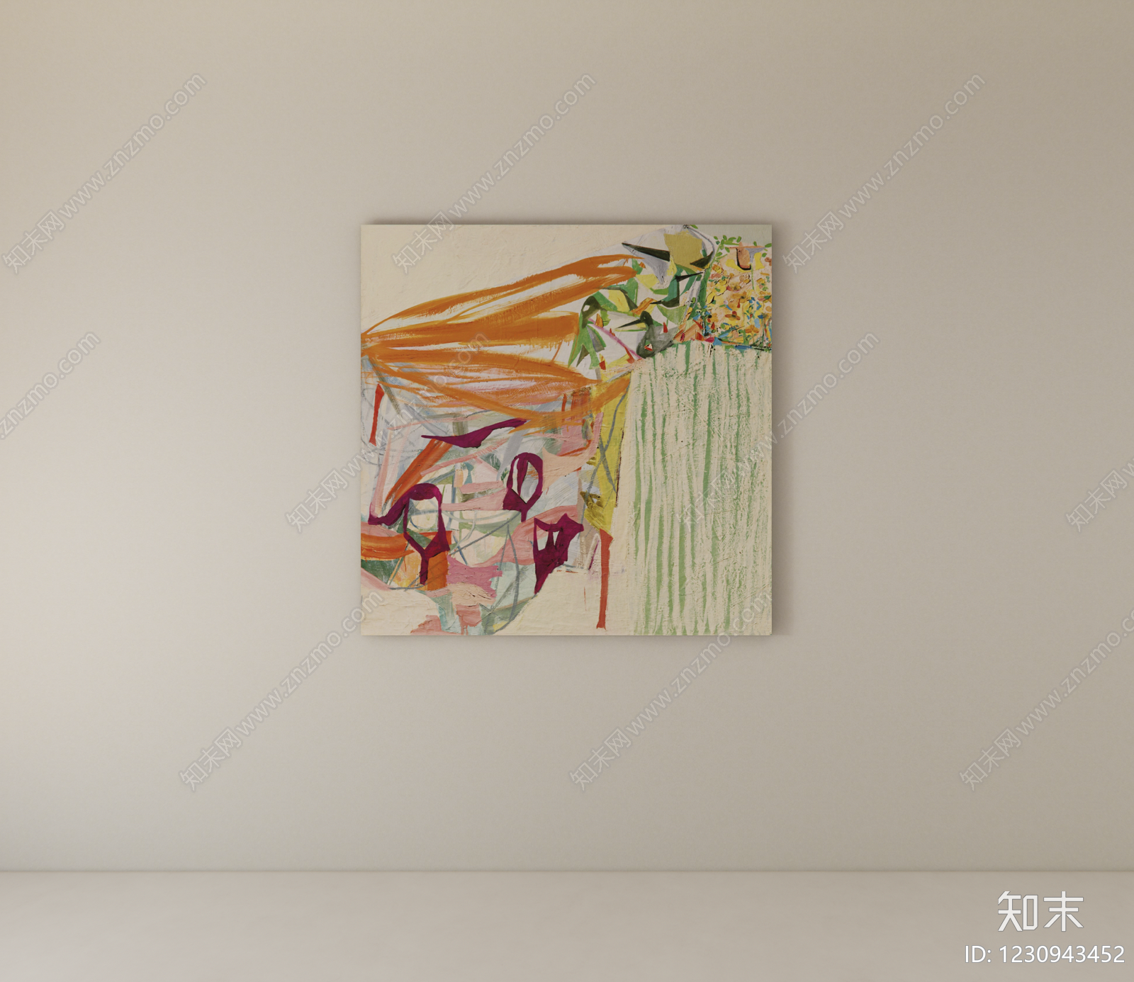 极简抽象画SU模型下载【ID:1230943452】