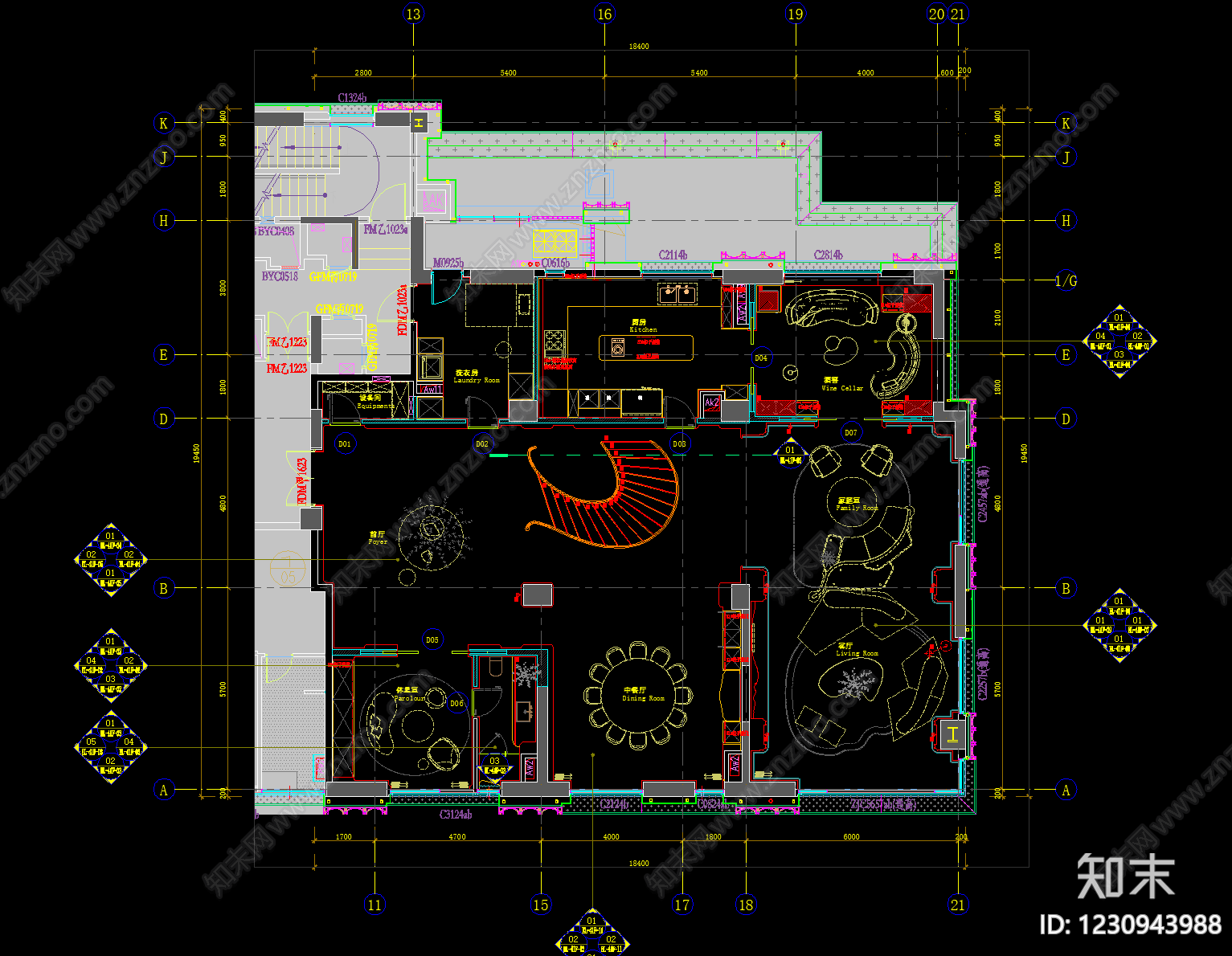 样板间cad施工图下载【ID:1230943988】