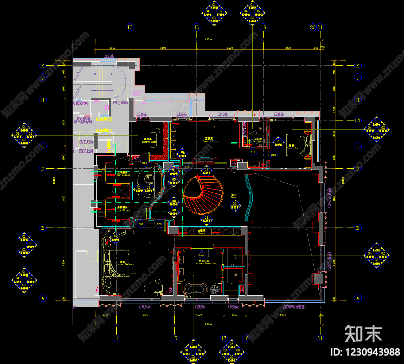 样板间cad施工图下载【ID:1230943988】