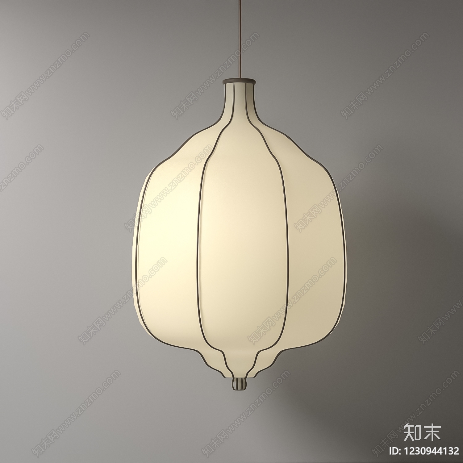 新中式儿童房吊灯3D模型渲染效果图