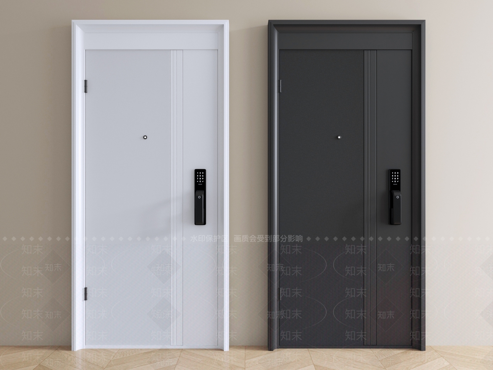 现代简约单开门3D模型下载【ID:1230945783】