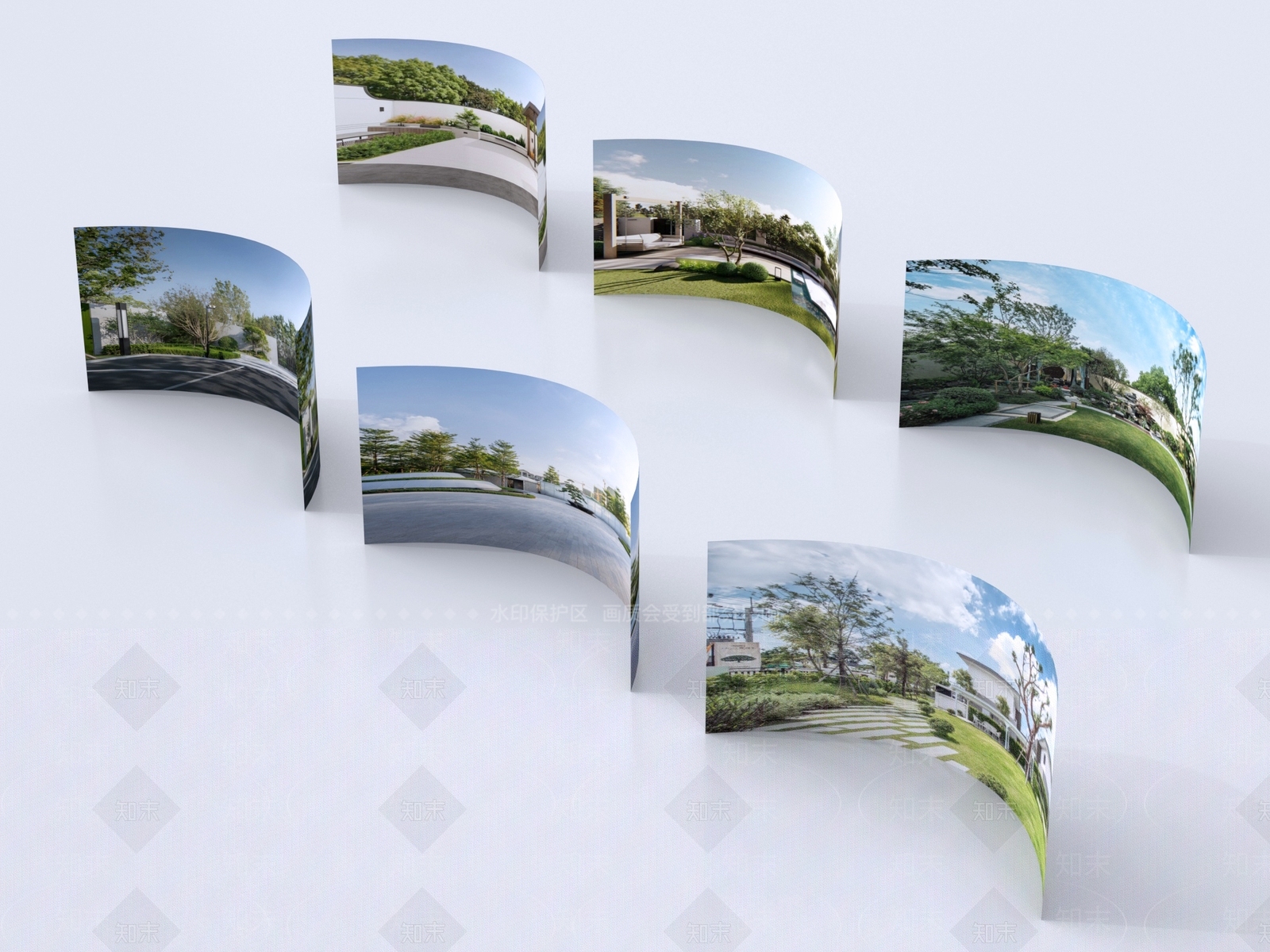 现代主义住宅景观3D模型下载【ID:1230946110】