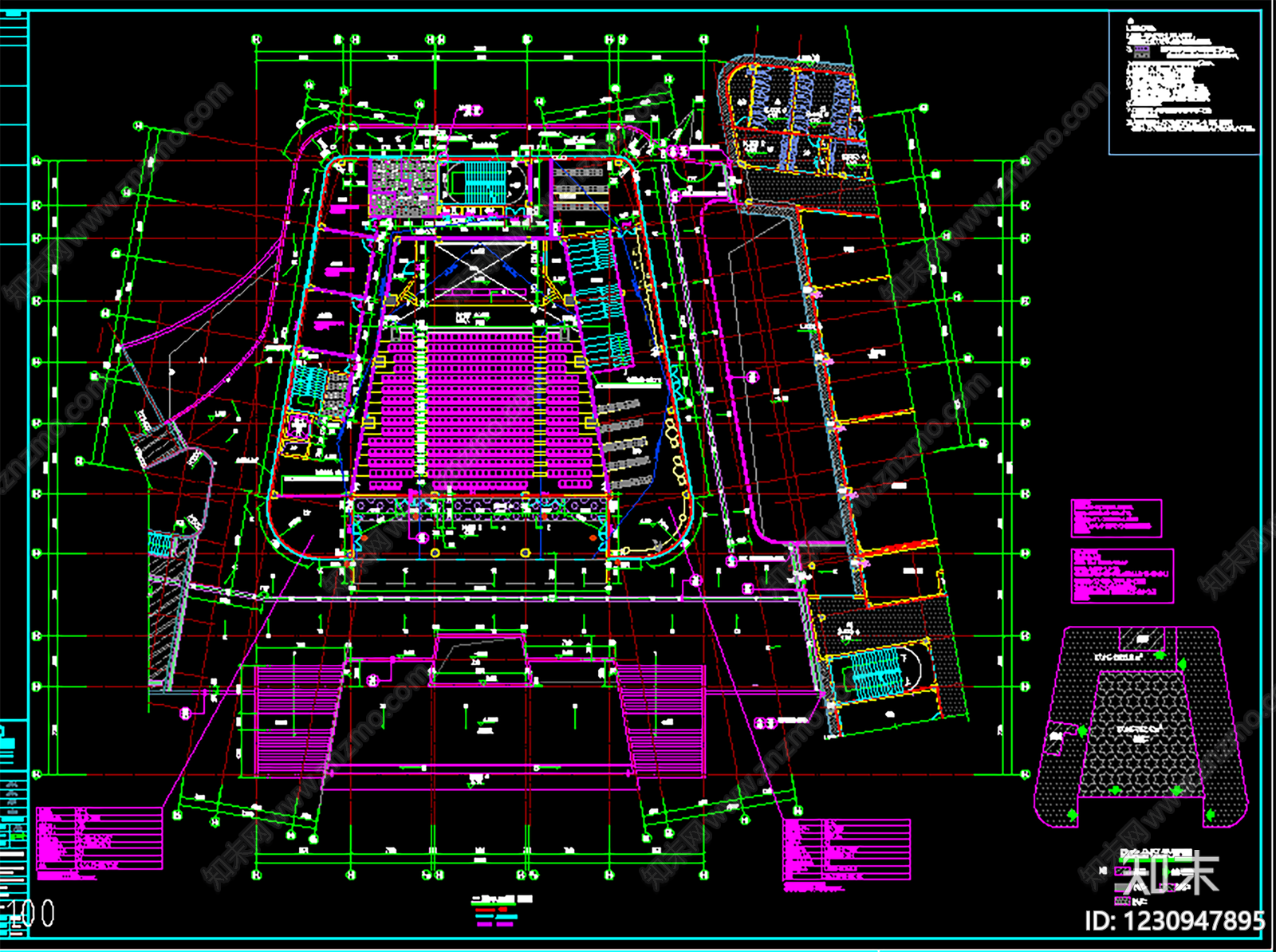 学校建筑cad施工图下载【ID:1230947895】