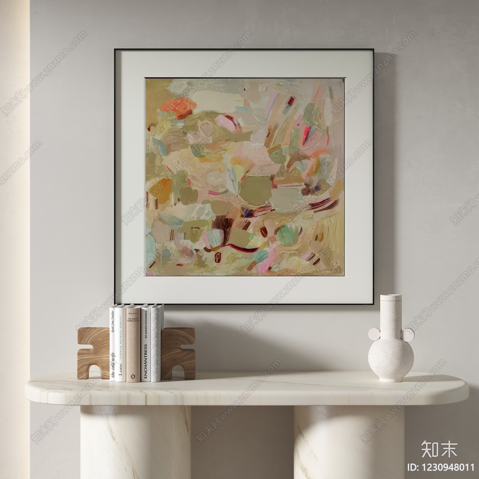 奶油风抽象挂画3D模型下载【ID:1230948011】
