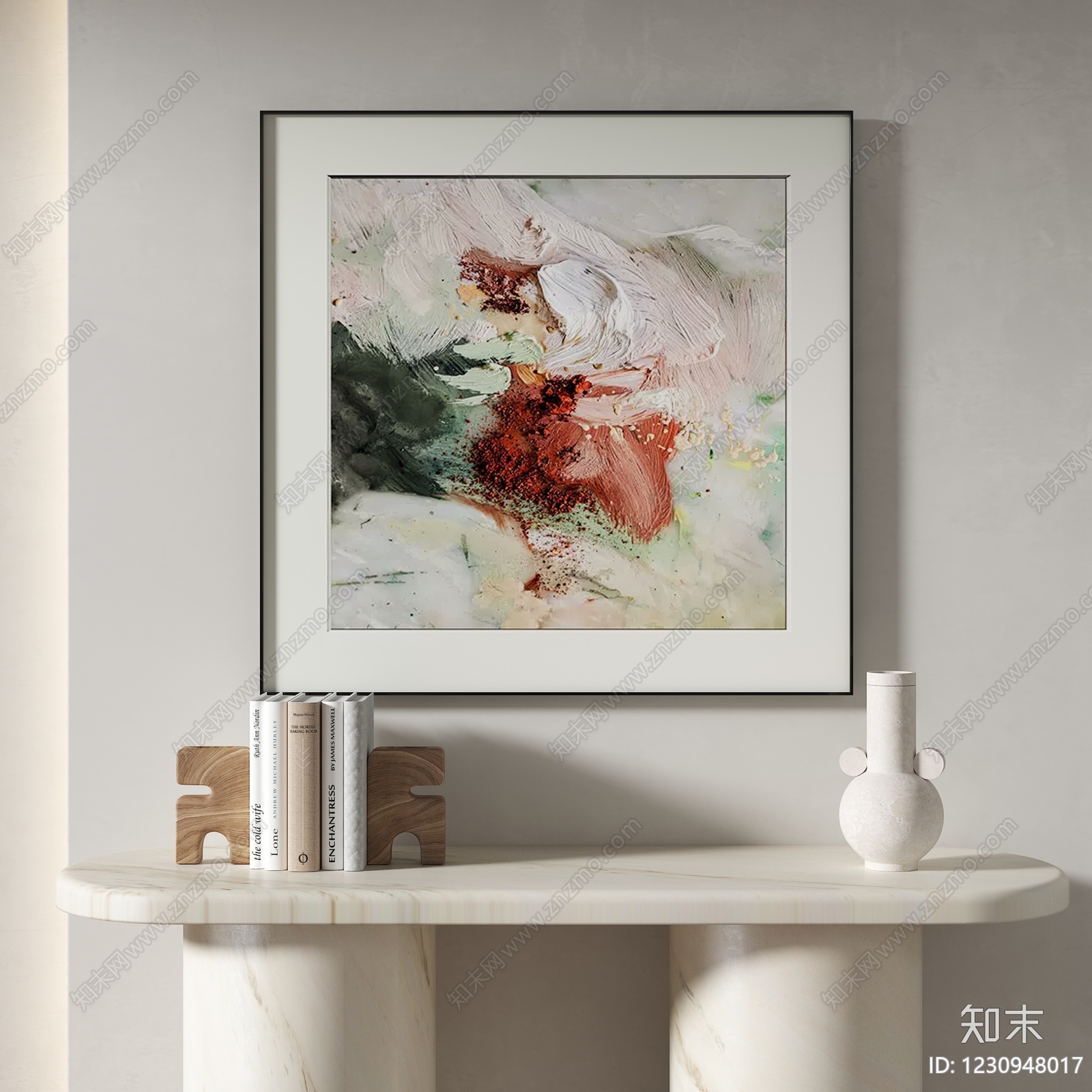 奶油风抽象挂画3D模型下载【ID:1230948017】