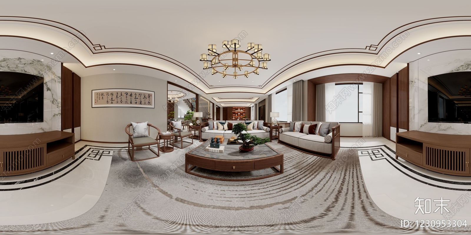 新中式其他家装3D模型下载【ID:1230953304】