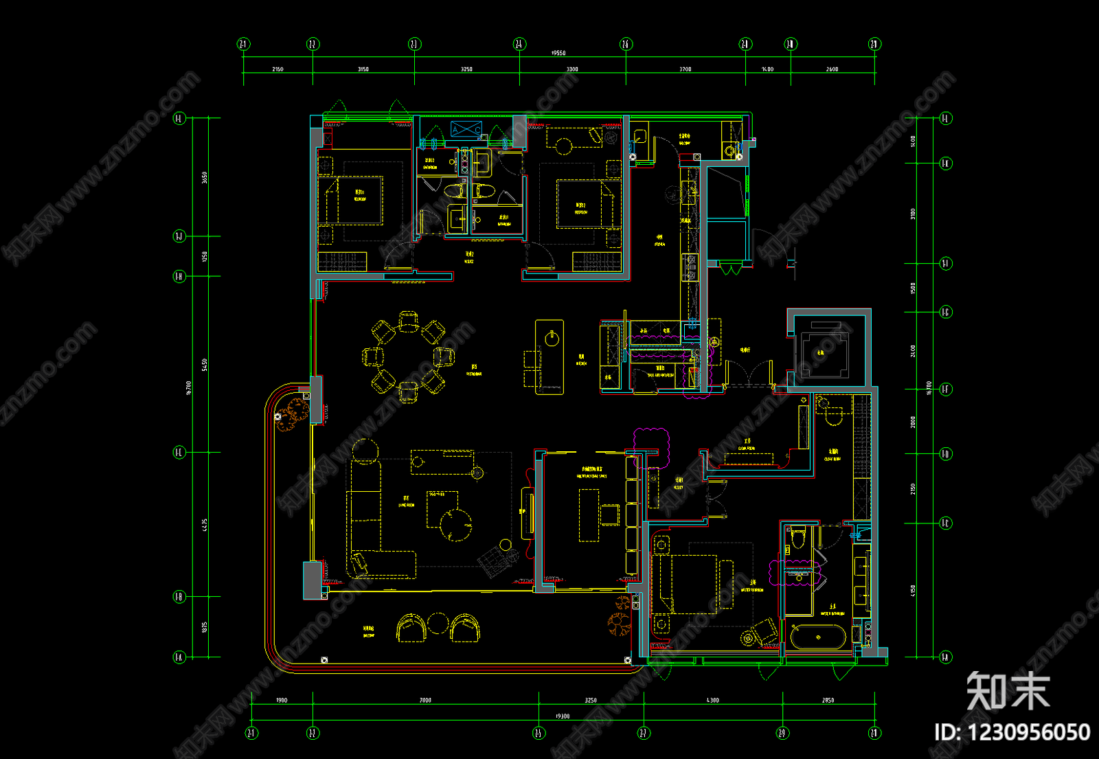 样板间cad施工图下载【ID:1230956050】