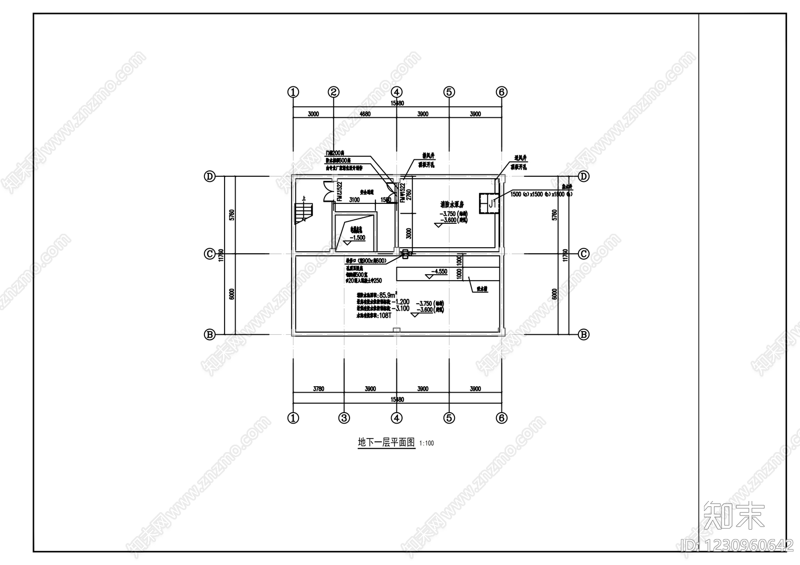 办公楼建筑cad施工图下载【ID:1230960642】
