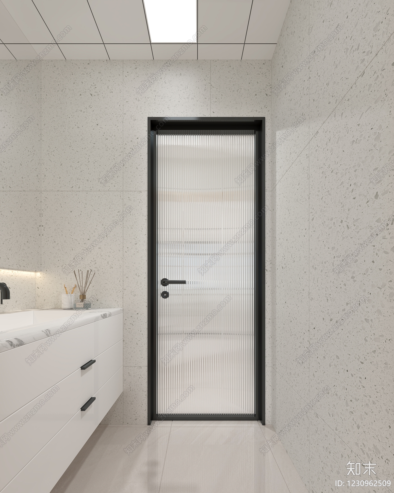 现代简约家居客厅3D模型下载【ID:1230962509】