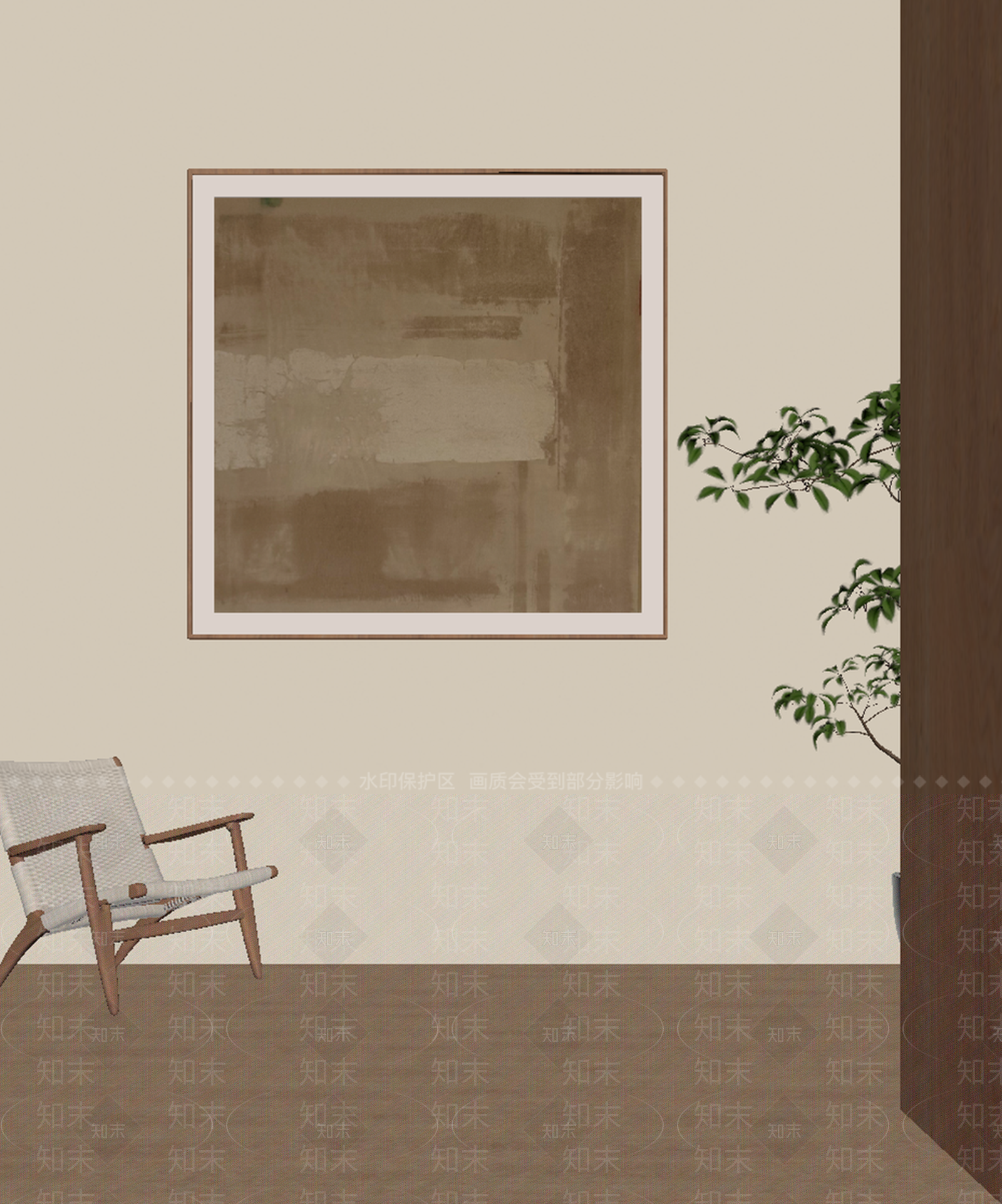 侘寂挂画SU模型下载【ID:1230964076】
