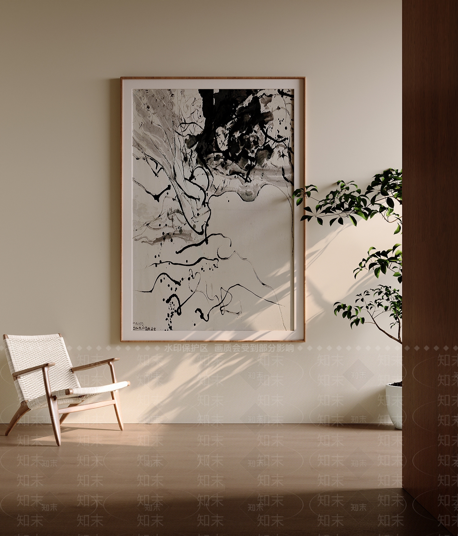 新中式挂画3D模型下载【ID:1230964536】