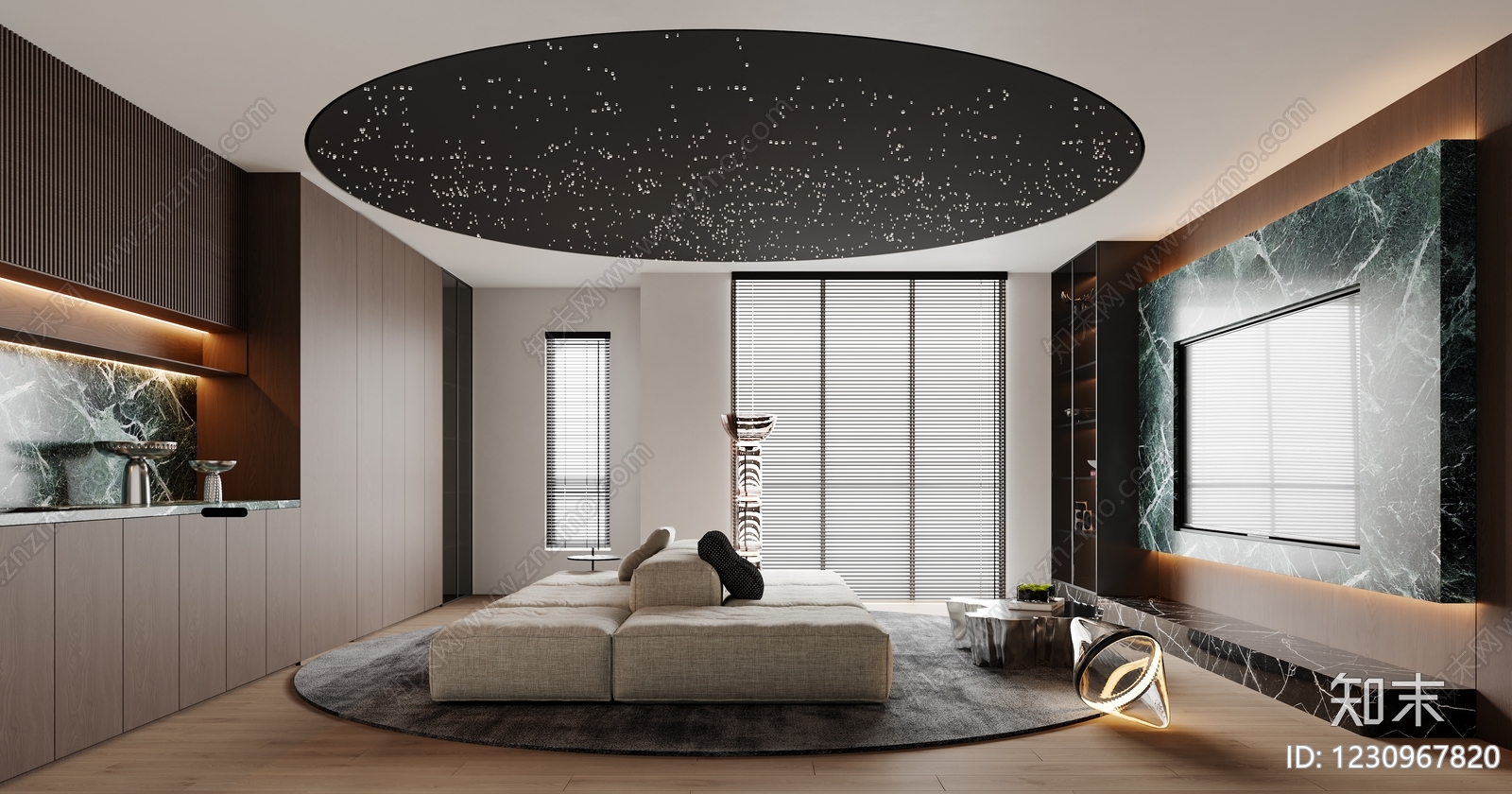 意式极简影音室3D模型下载【ID:1230967820】