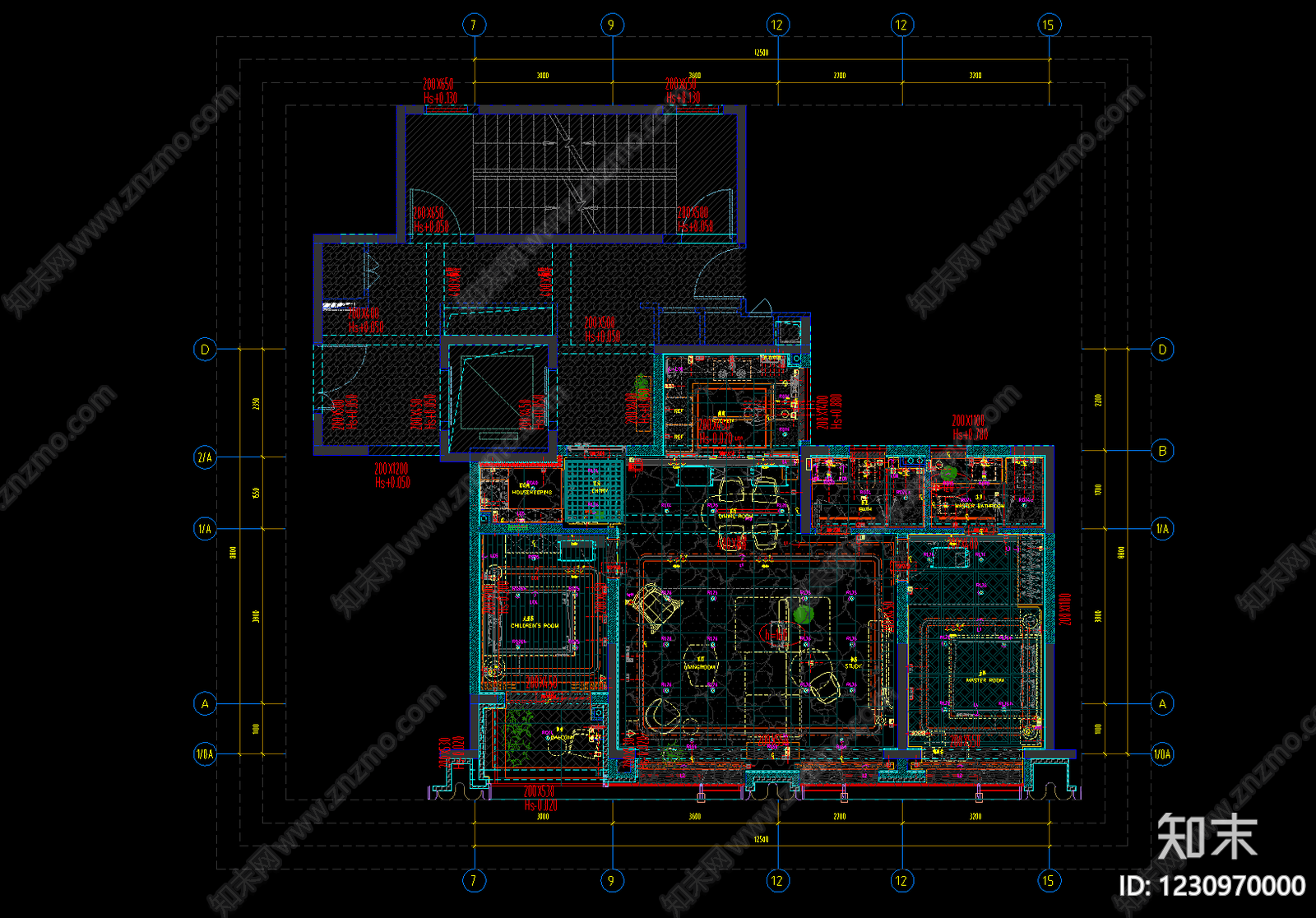 样板间cad施工图下载【ID:1230970000】