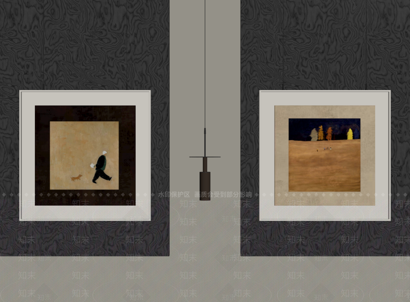 极简挂画组合SU模型下载【ID:1230973534】