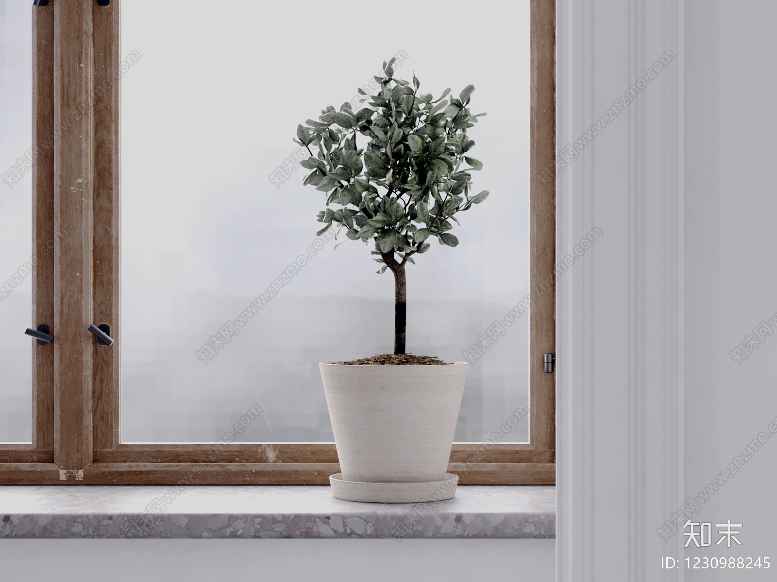 极简盆栽3D模型下载【ID:1230988245】