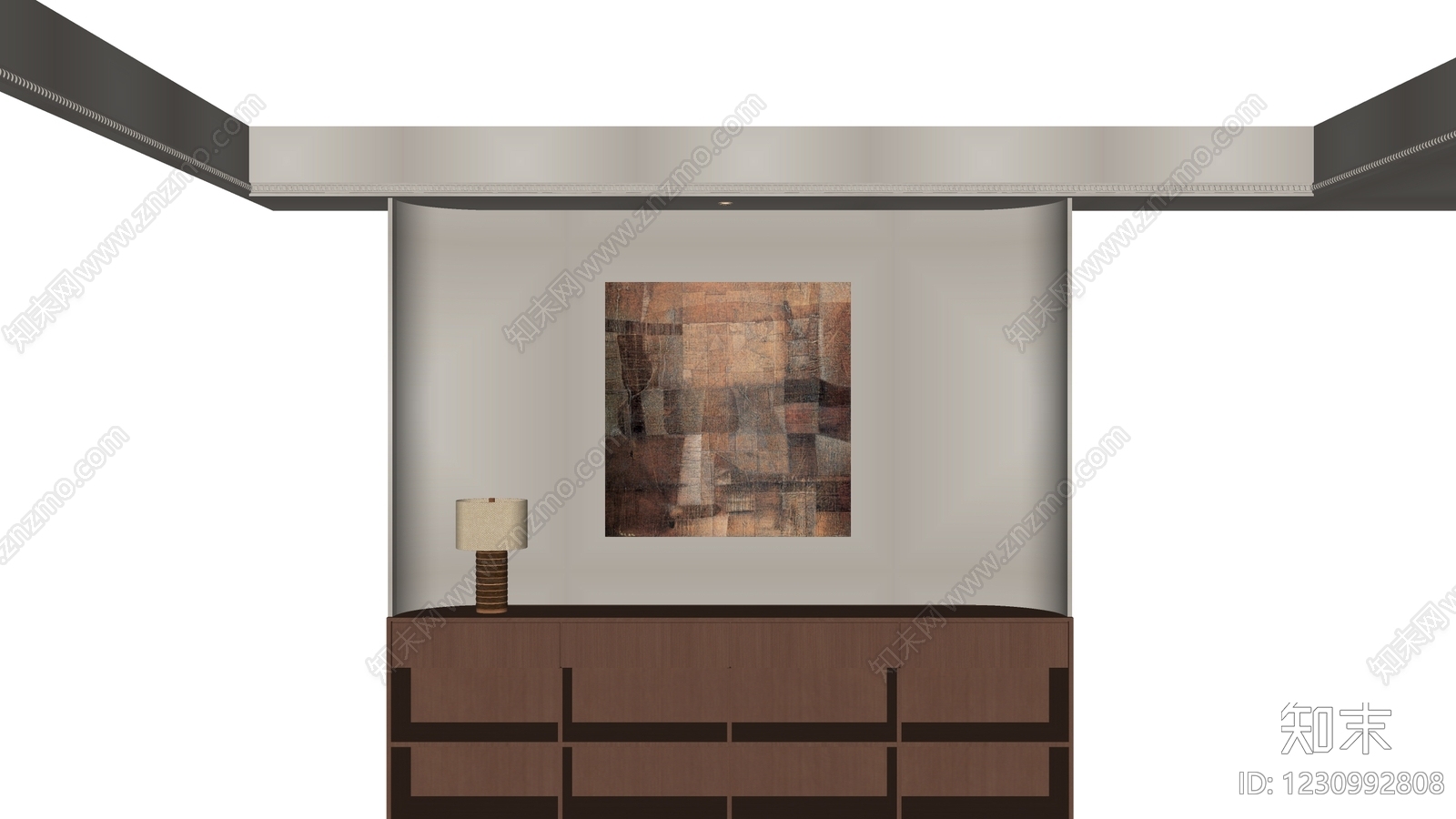 中古风挂画SU模型下载【ID:1230992808】