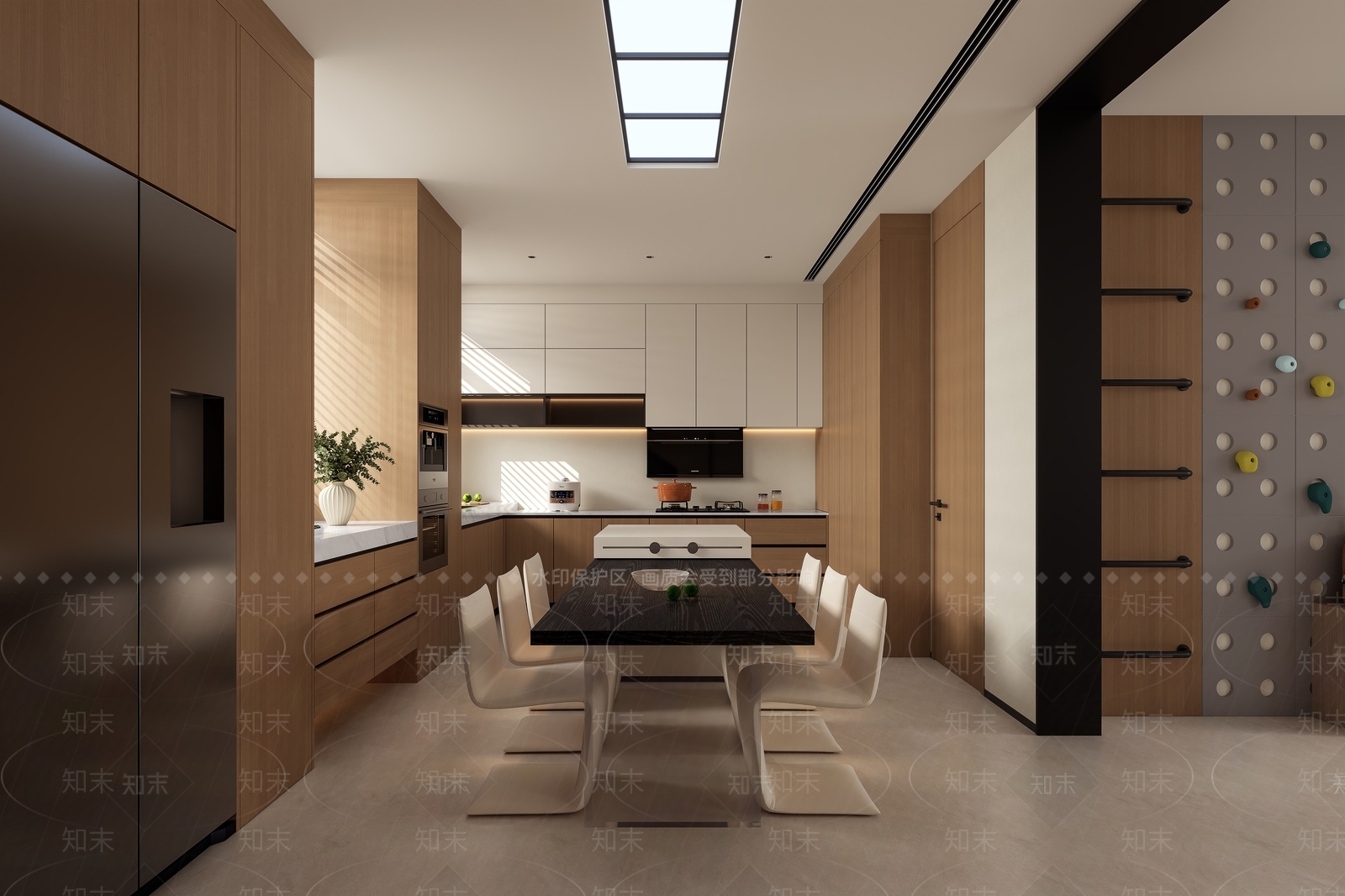 现代简约别墅客餐厅3D模型下载【ID:1230998439】