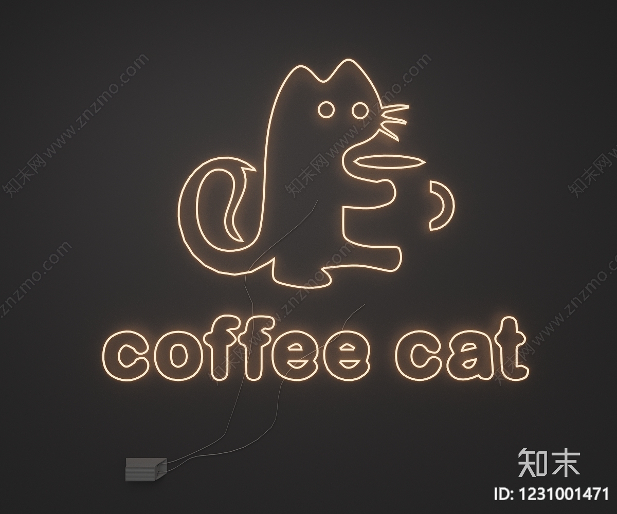 霓虹灯SU模型下载【ID:1231001471】