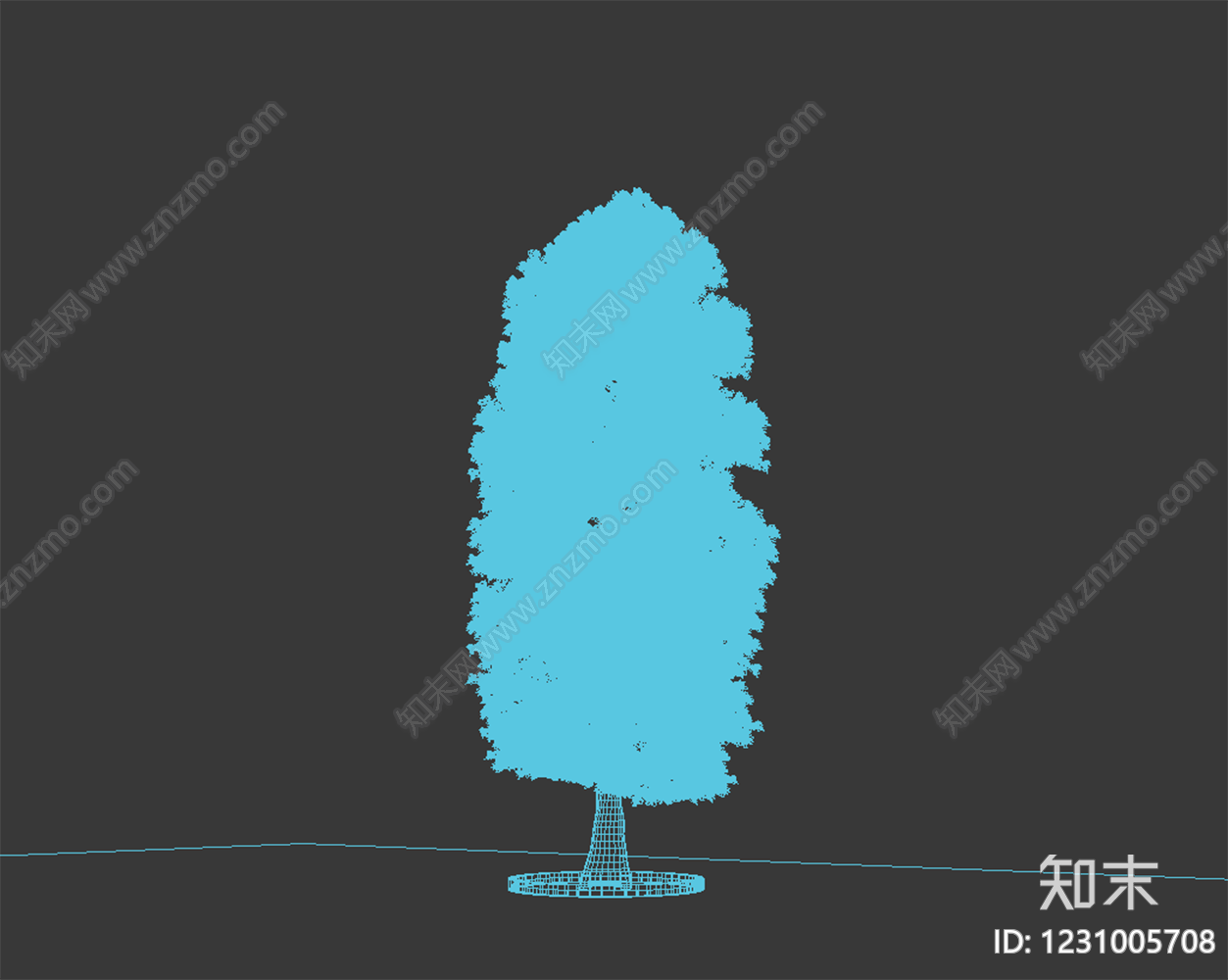 极简景观树3D模型下载【ID:1231005708】
