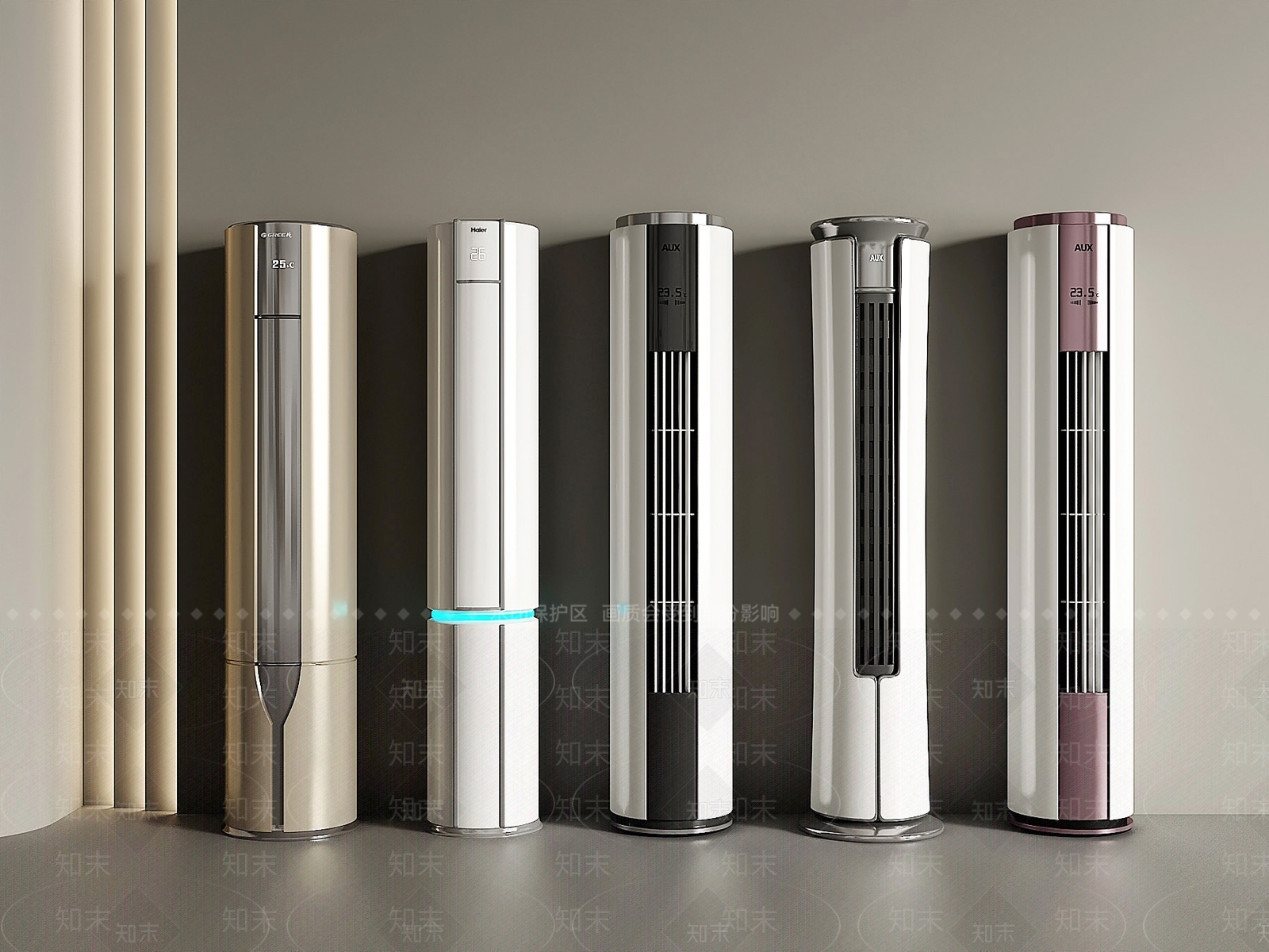 现代简约空调3D模型渲染效果图