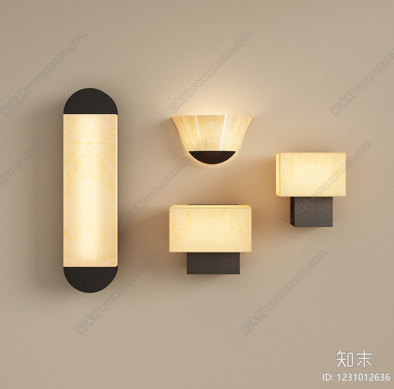轻奢墙面壁灯SU模型下载【ID:1231012636】