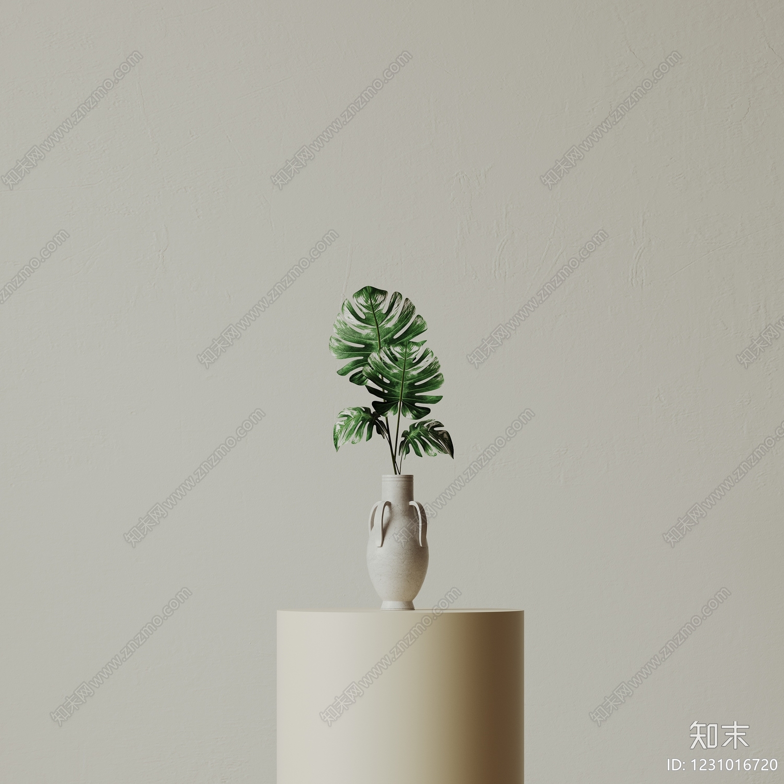 极简绿植摆件SU模型下载【ID:1231016720】
