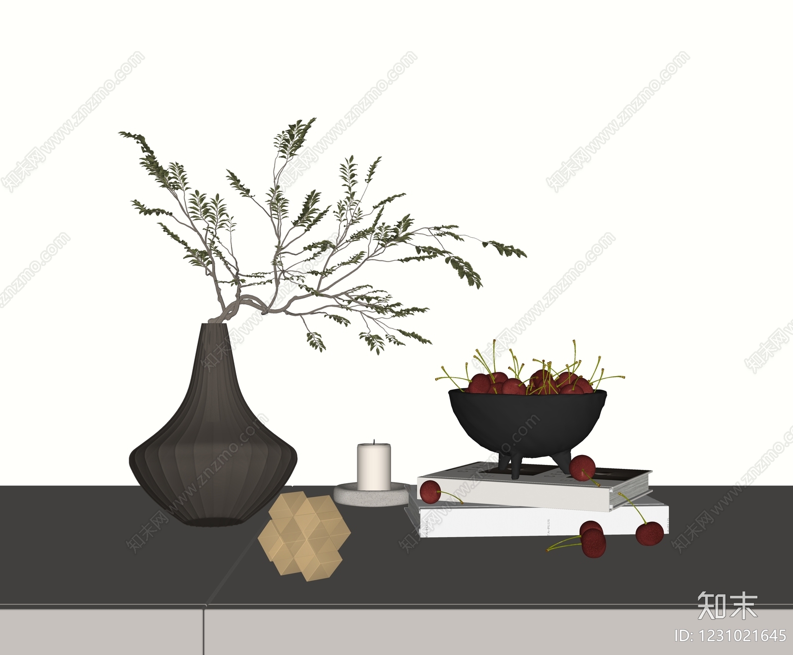 极简摆件组合SU模型下载【ID:1231021645】