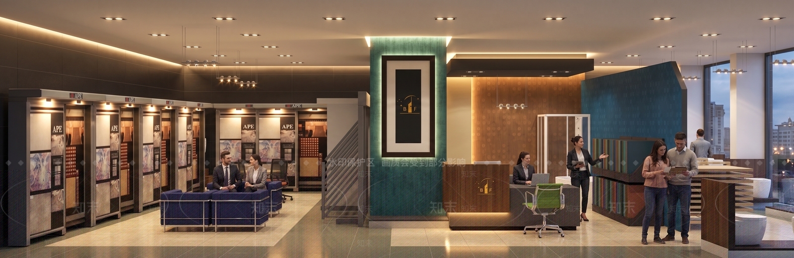 现代材料展厅SU模型下载【ID:1231022932】