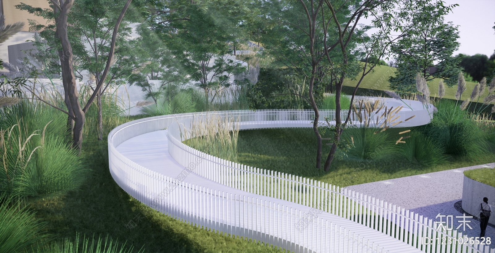 现代主义景观公园SU模型下载【ID:1231026528】