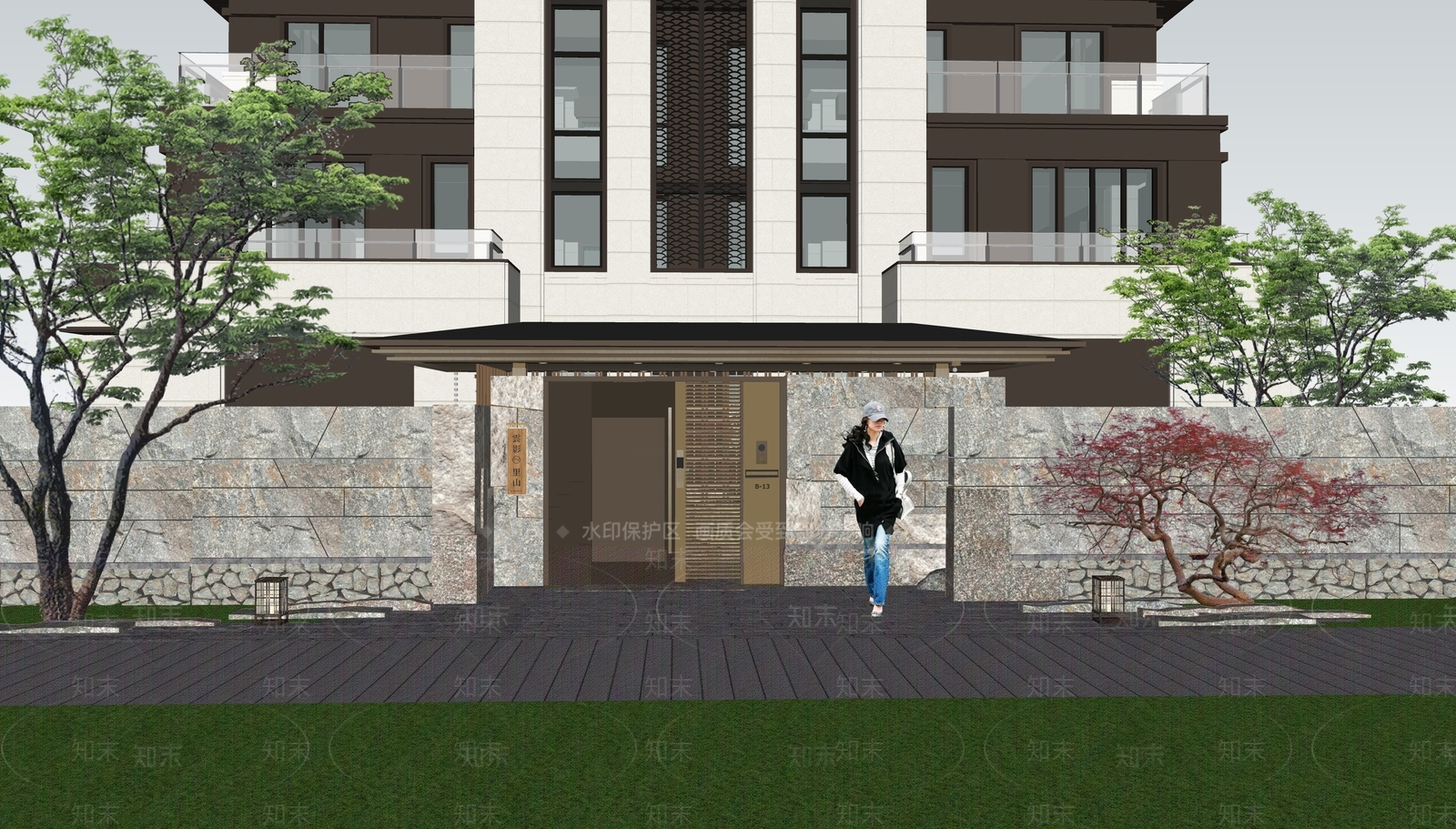 新中式景观其他景观小建筑SU模型下载【ID:1231026573】