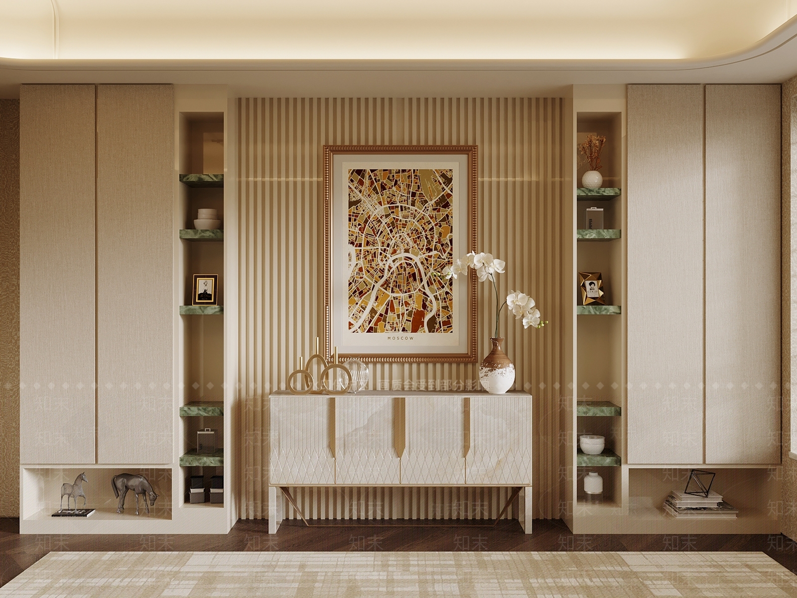 轻奢玄关3D模型下载【ID:1231031058】