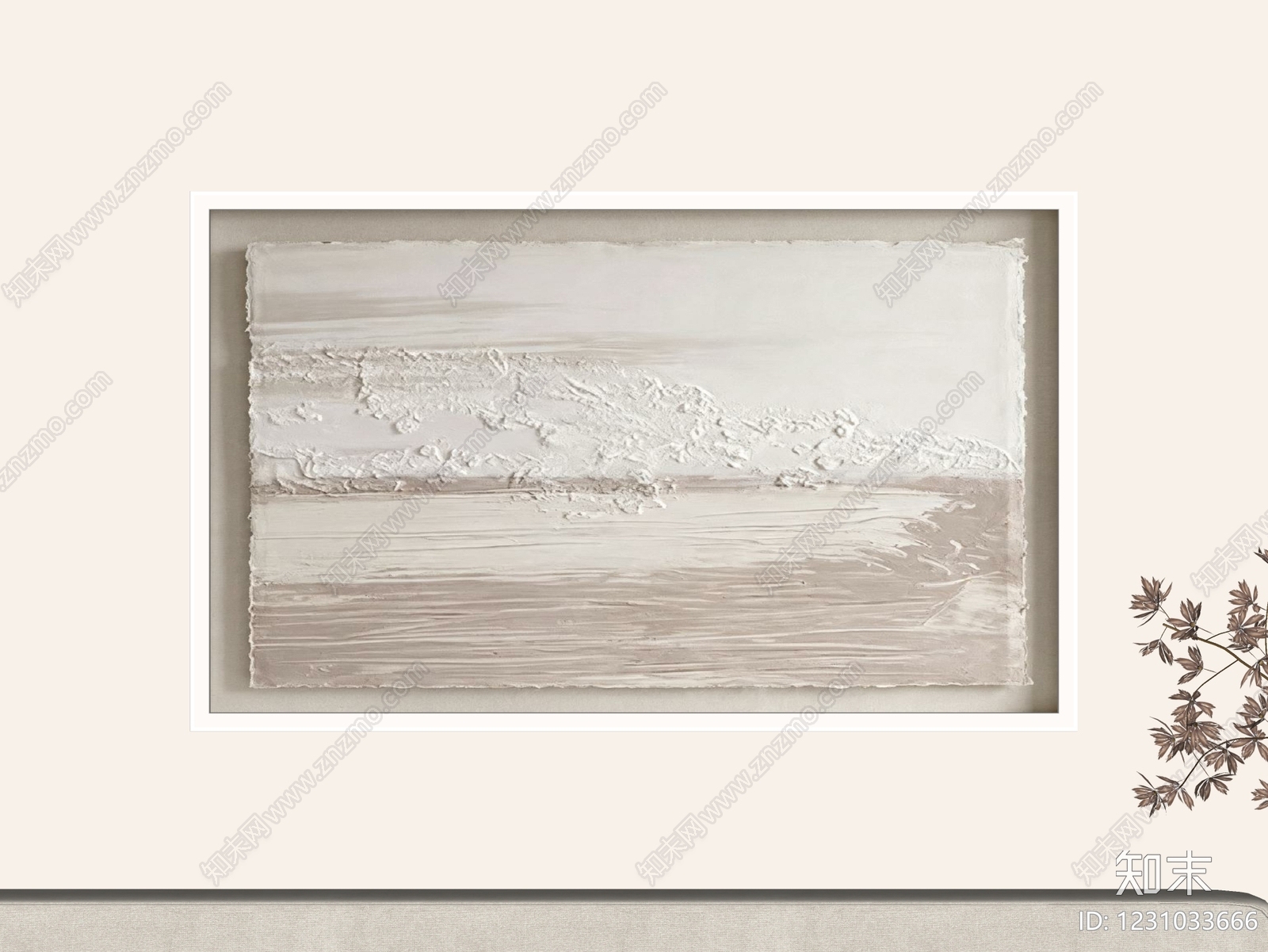 侘寂抽象画SU模型下载【ID:1231033666】