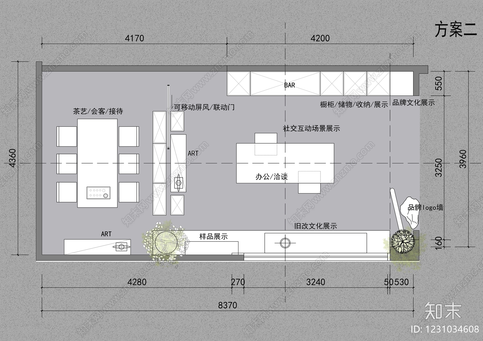 工作室cad施工图下载【ID:1231034608】