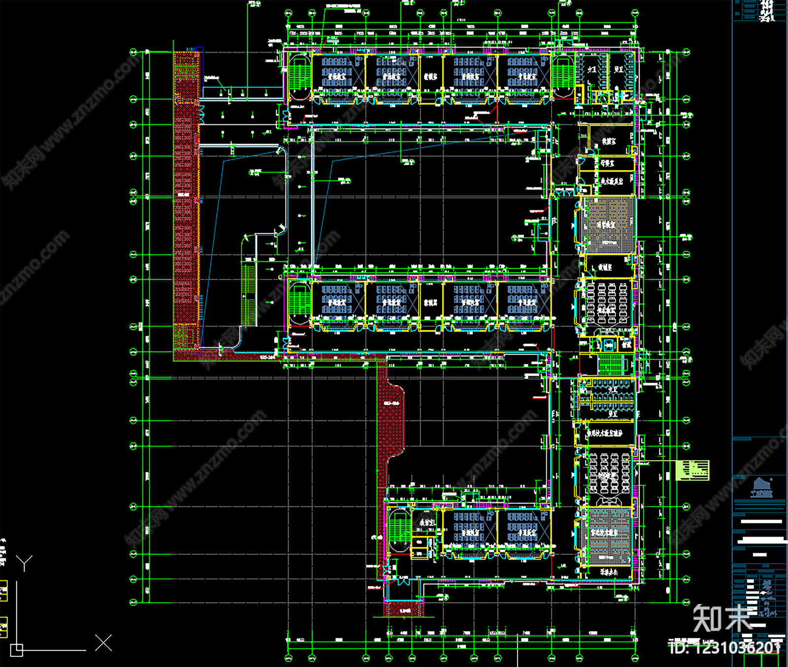 学校建筑cad施工图下载【ID:1231036201】