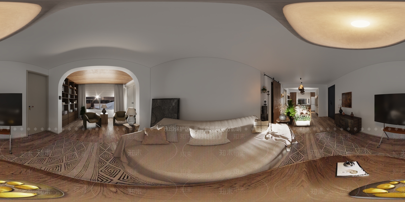 侘寂家居客厅3D模型下载【ID:1231040384】